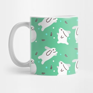 amazing green bunny pattern Mug